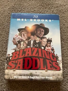 Blazing Saddles Blu-ray Movie - Red, Blue, Tan Cover